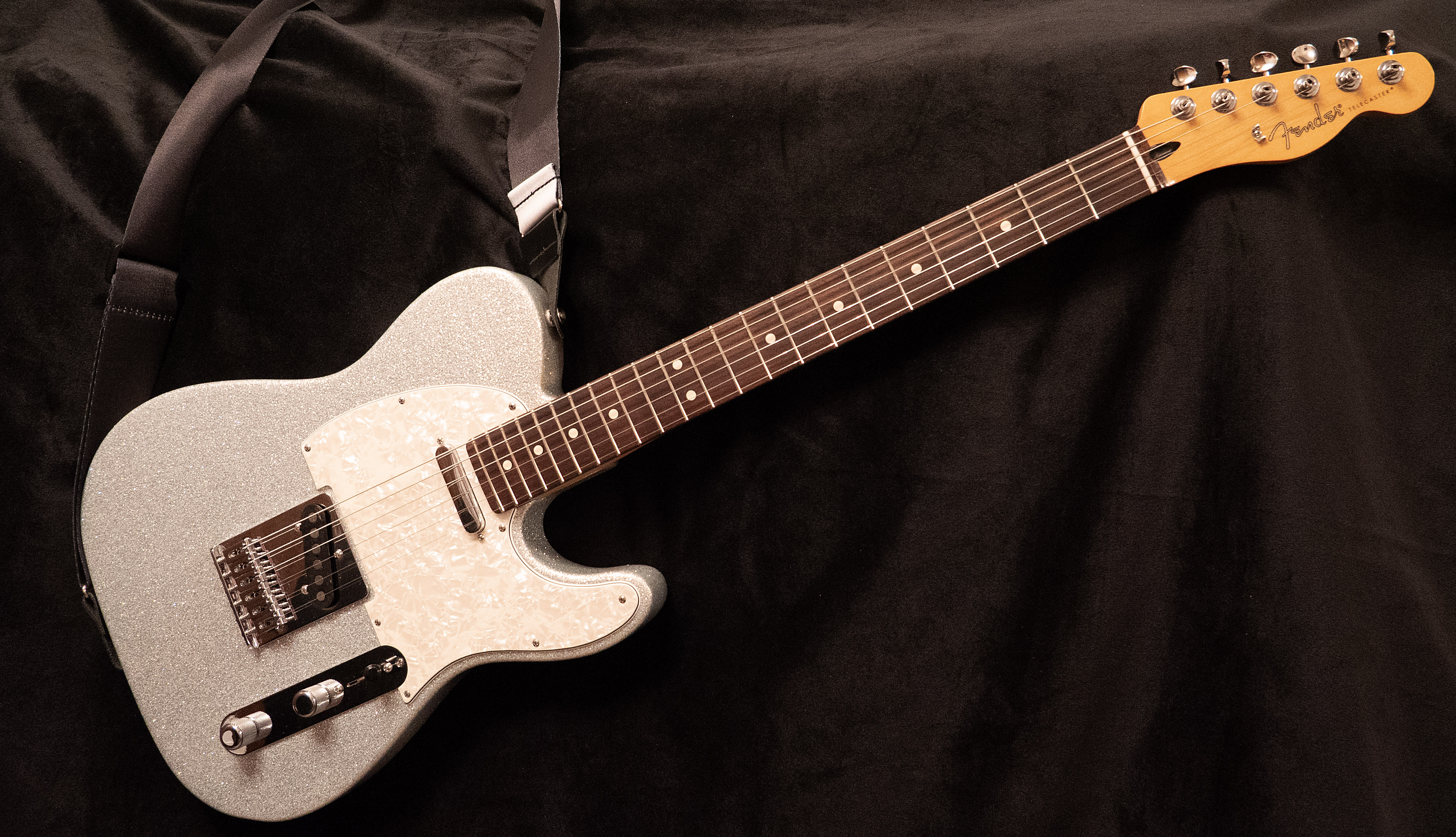 Fender 75th anniversary player ii telecaster electric guitar in diamond dust sparkle