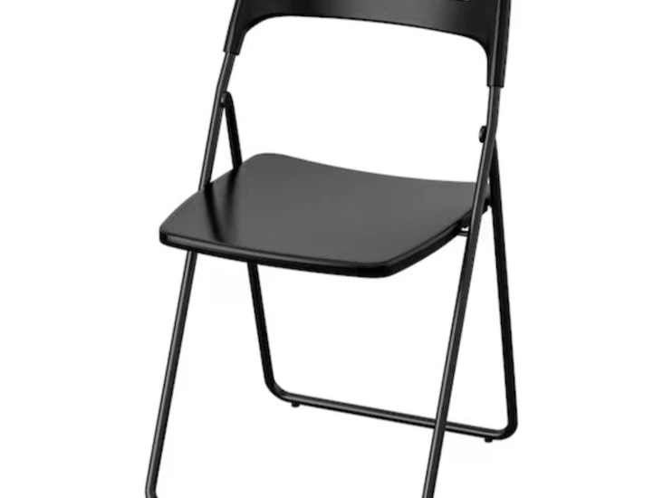 3 stk svarte ikea klappstoler