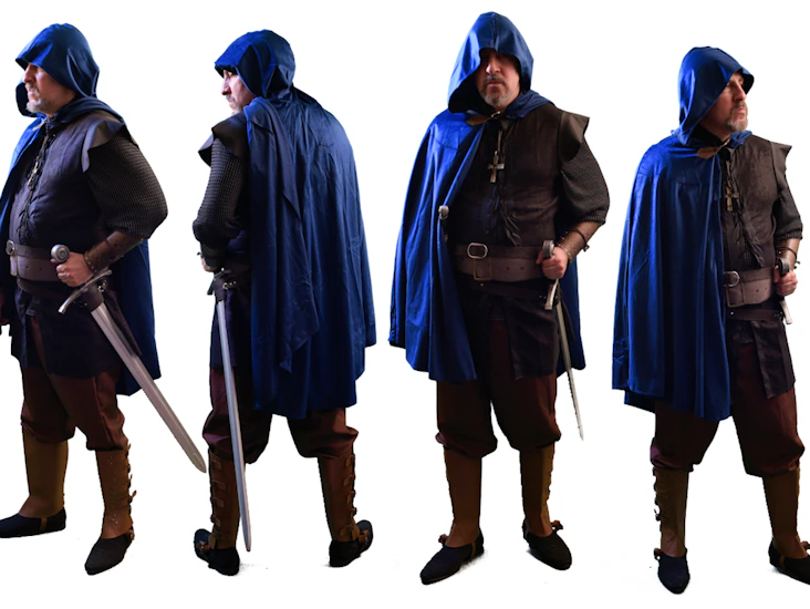 Blue cape costume