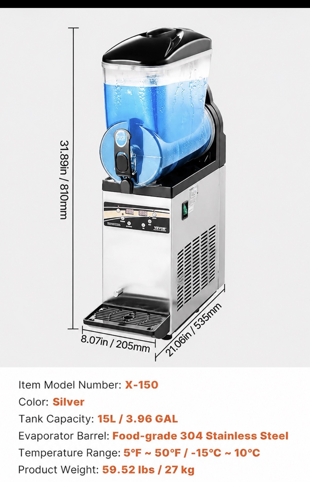 15 l slushmaskin 