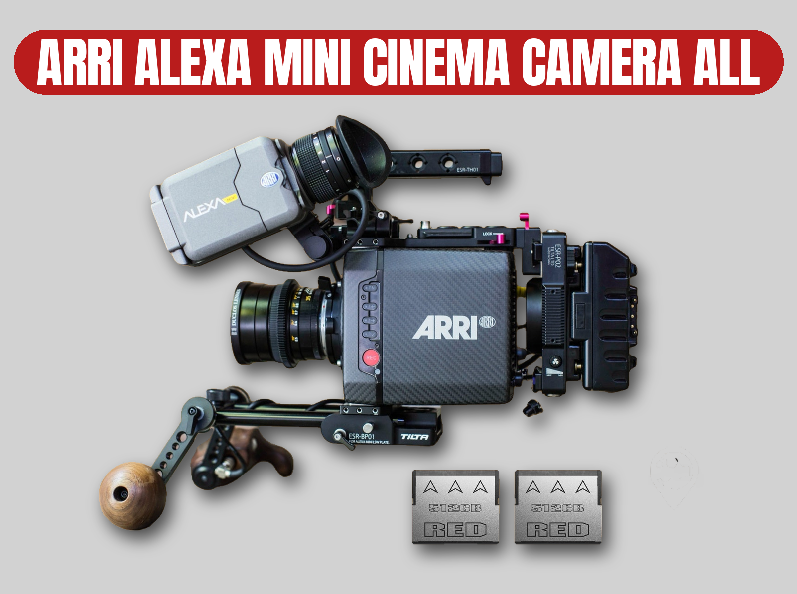 Arri alexa mini cinema camera | all licenses, media, v-mounts, rigging