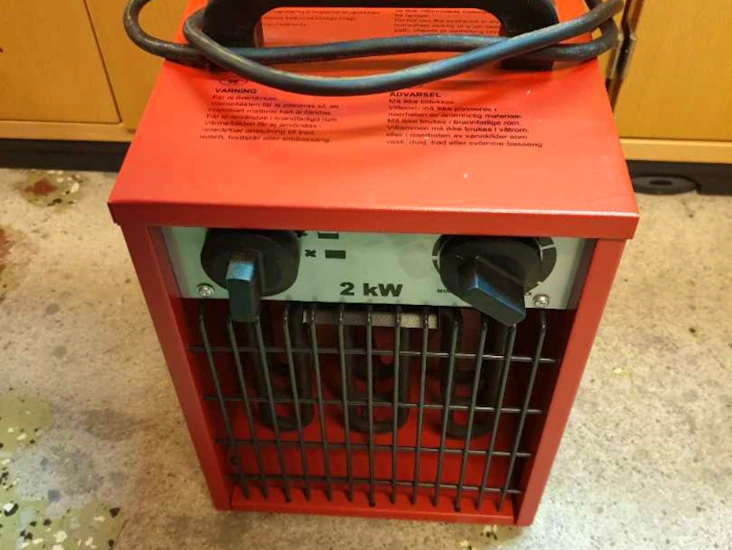 Värmefläkt, byggfläkt 2 kw