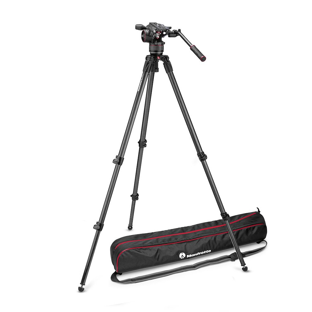 Manfrotto 536 carbon fibre video tripod with nitro n8 