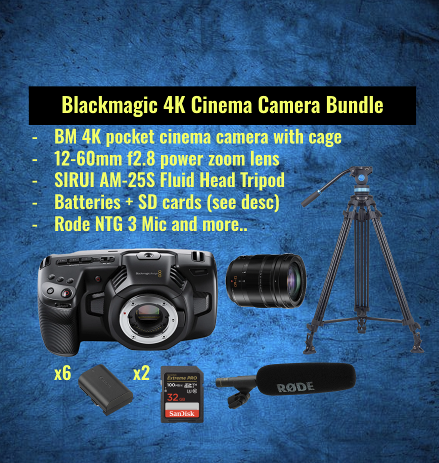 Blackmagic 4k cinema camera + bundle