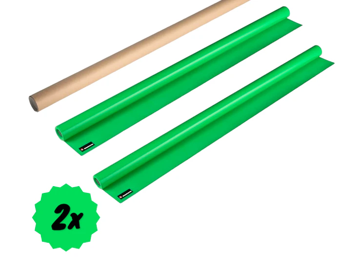 2x chroma key green vinyl floor strip 1.37m x 4m studio screen fx