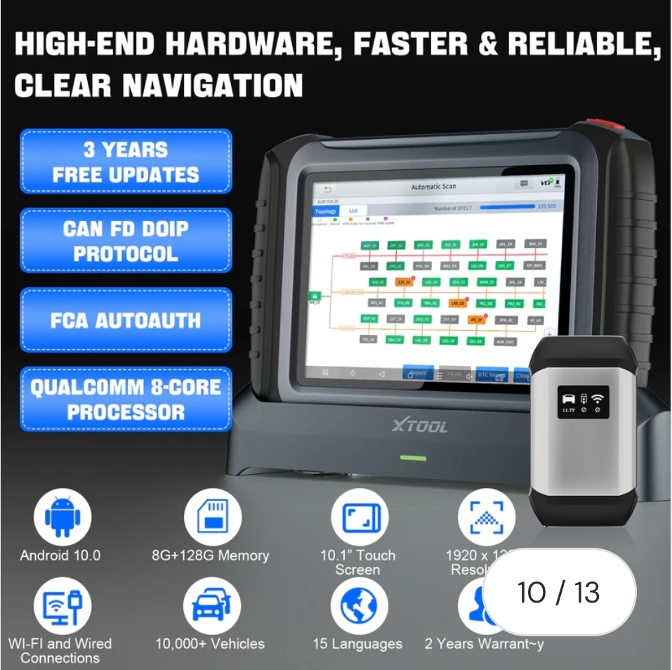 Xtool 919 pro obd2 proffsdiagnostikverktyg