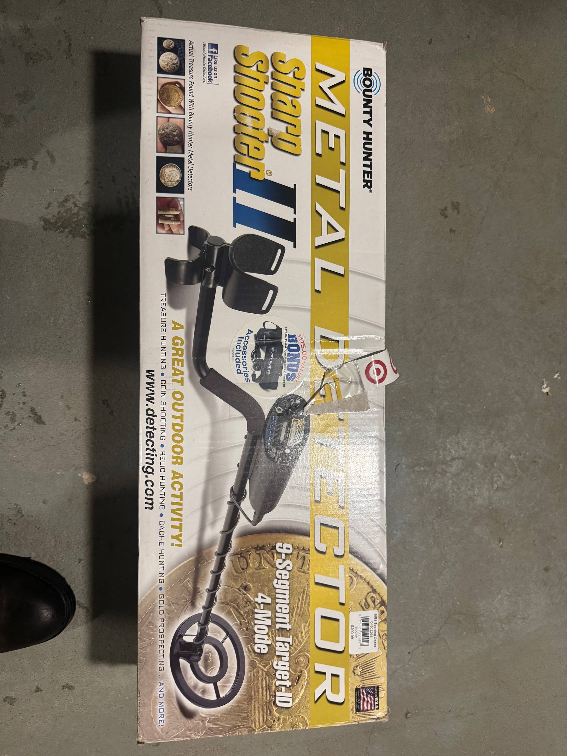 Metalldetektor bounty hunter sharp shooter ii + väska, hörlurar & extra detektor