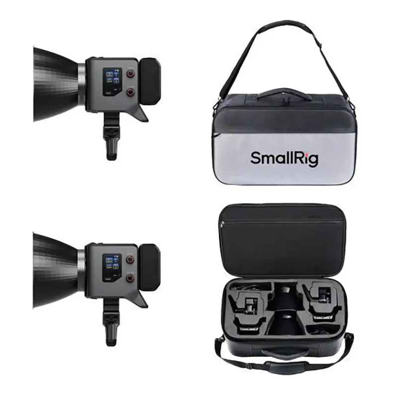 2stk studiolamper/kontinuerlig lys | komplett kit | v-mount + 230v | rc 220b/220d pro cob led video light