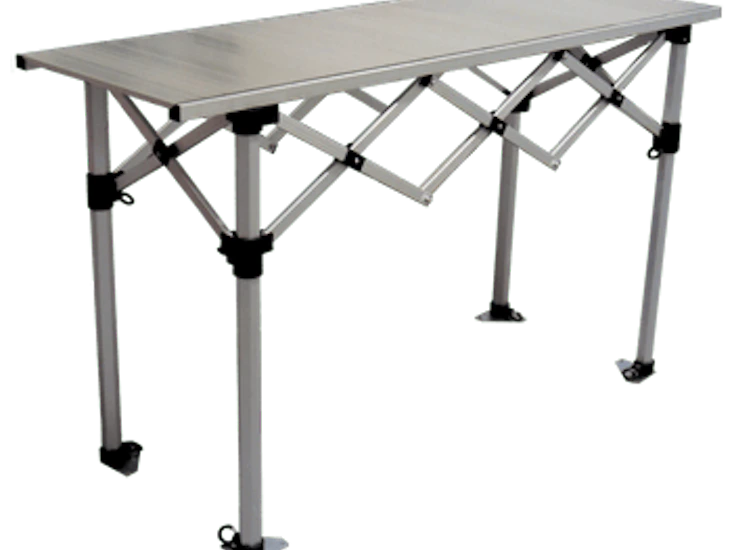 Folding table 6ft, adjustable height table and aluminium folding concertina tables