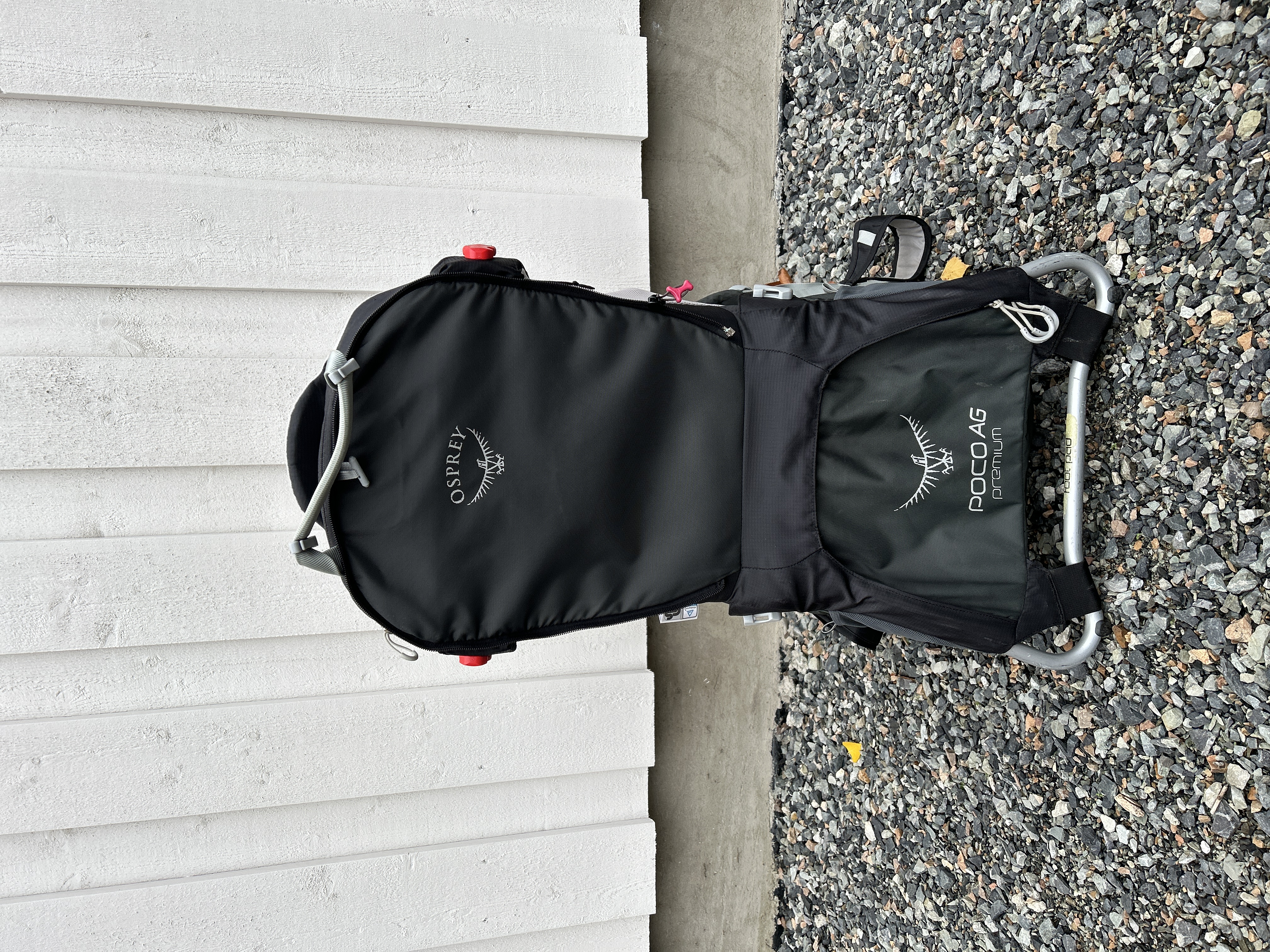 Osprey poco ag premium — barnebæremeis (carrier) med aluminiumsramme