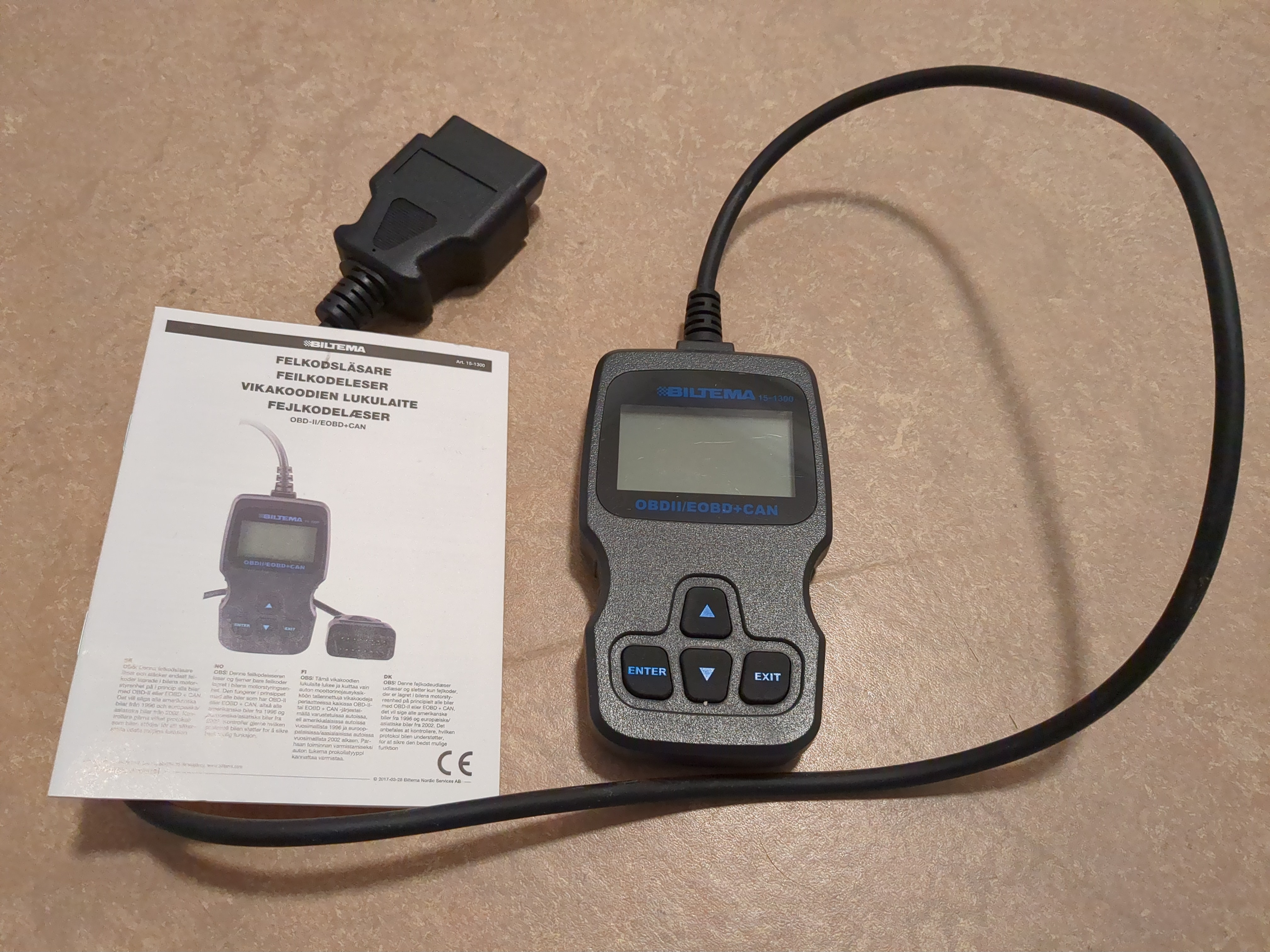 🔧 felkodsläsare obd-ii / eobd+can – biltema 🚗