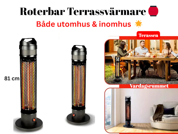 1: stor terrassvärmare – inomhus & utomhusfesterna blir extra mysiga och varma! 🌟🔥