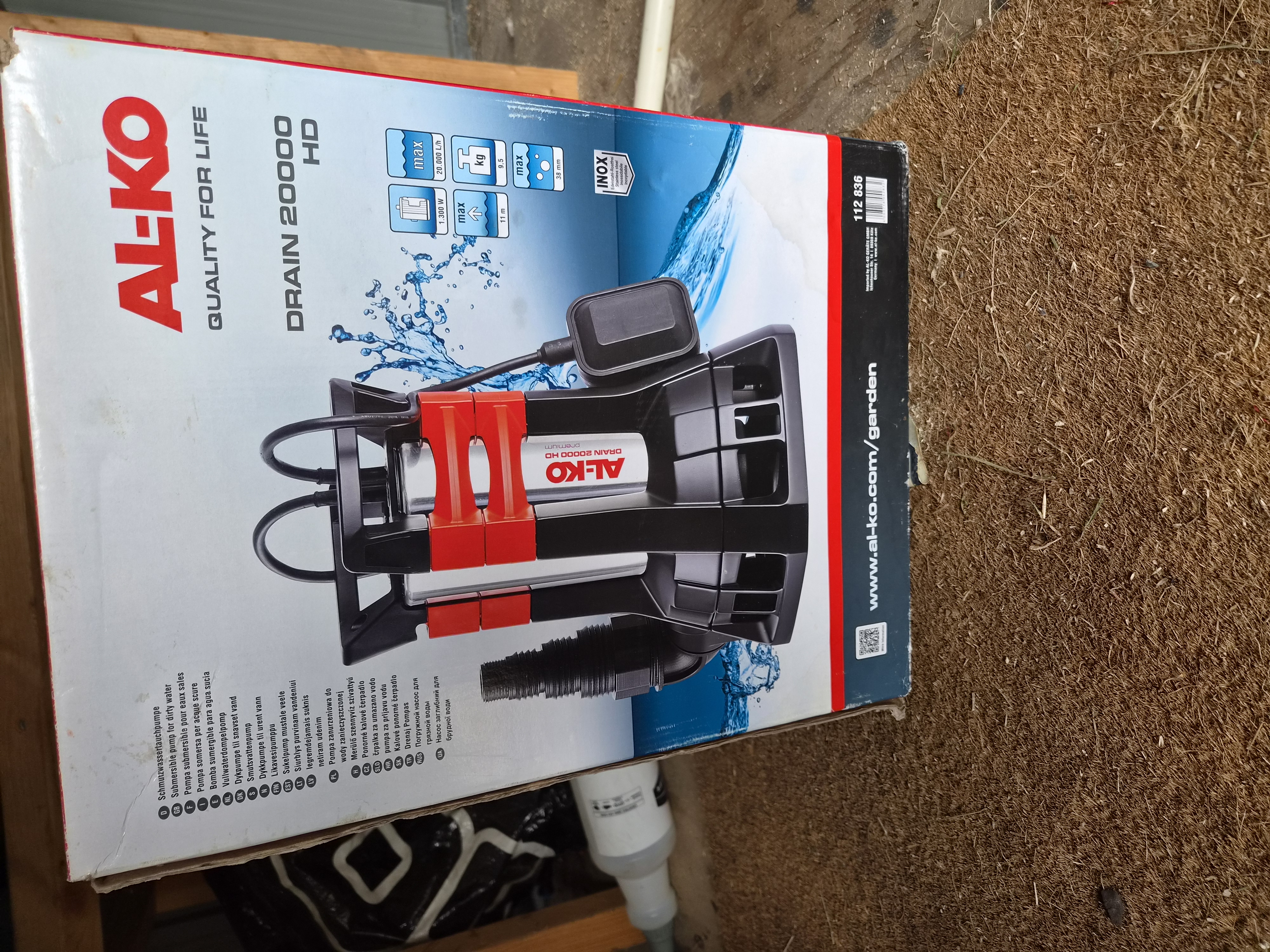 Al-ko 20 000 l/h länspump + 50 m slang – 1300w