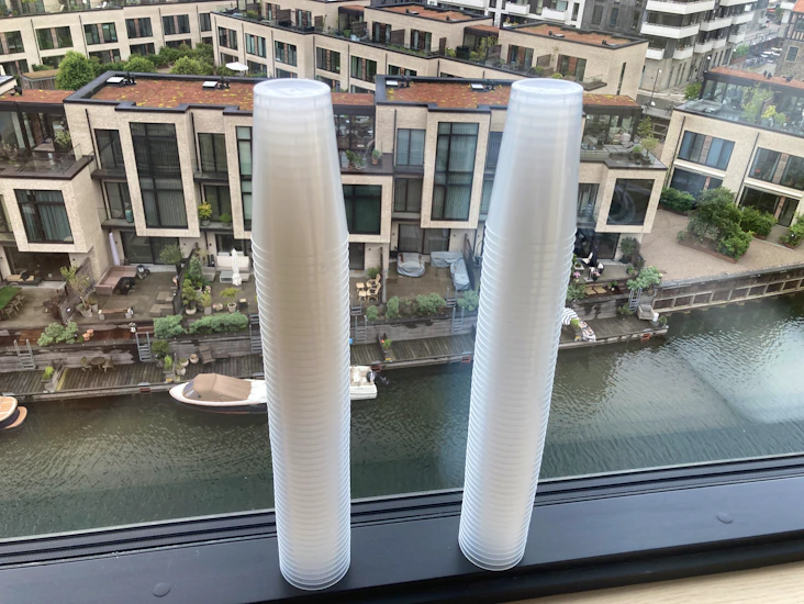 100x 500ml genanvendeligt ølglas (plastik)