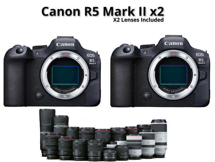 Canon r5 mark ii x2 + x2 lenses ( canon r5mii )