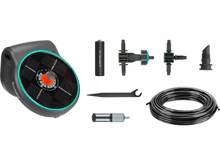 Solcellsdriven semesterbevattning gardena aquabloom