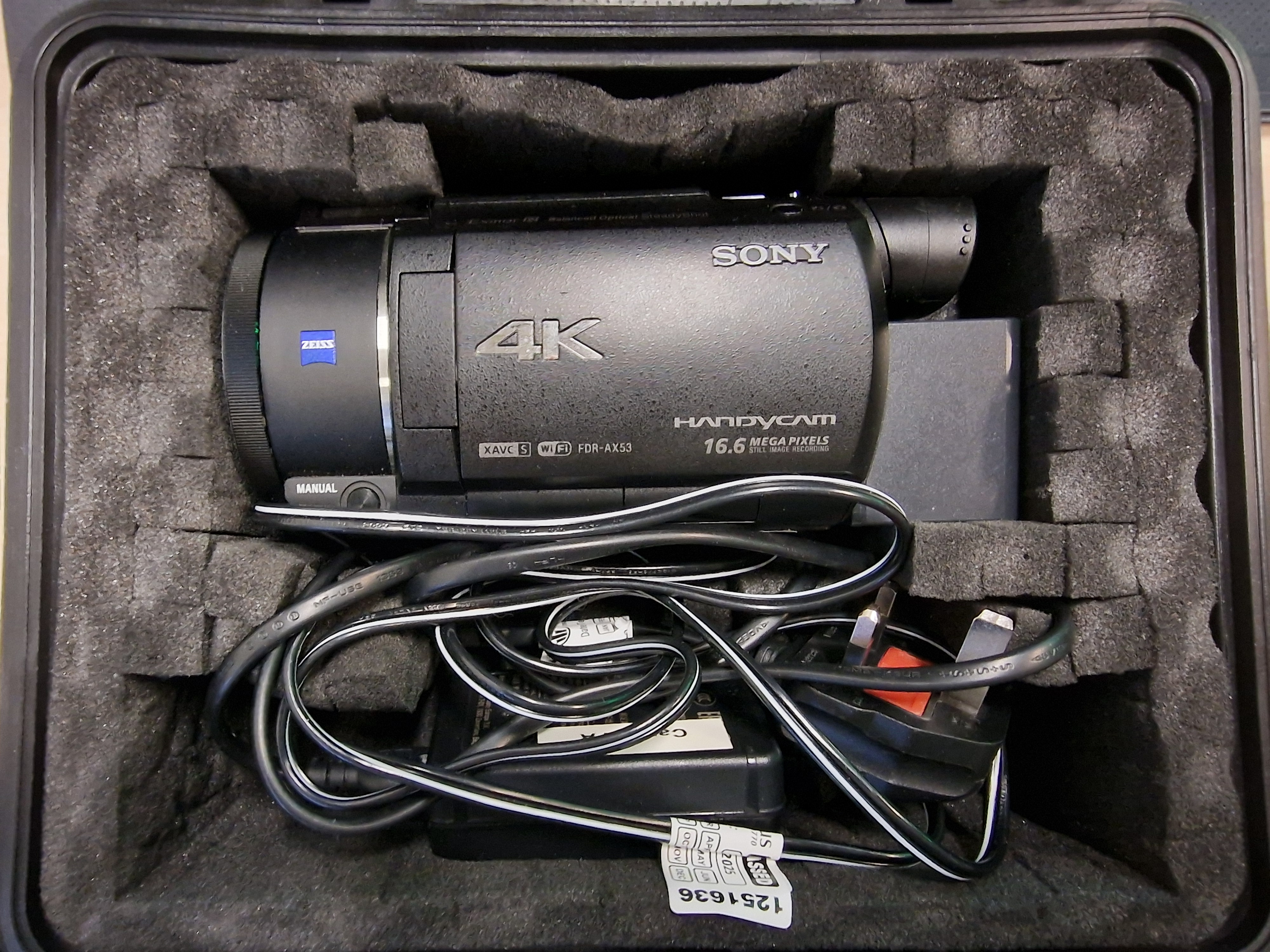 B: sony fdr-ax53 4k camcorder