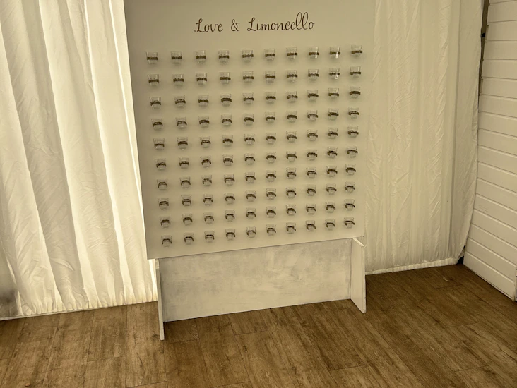 Shot wall wedding / party