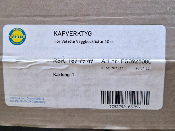 Vatette v6 kapverktyg