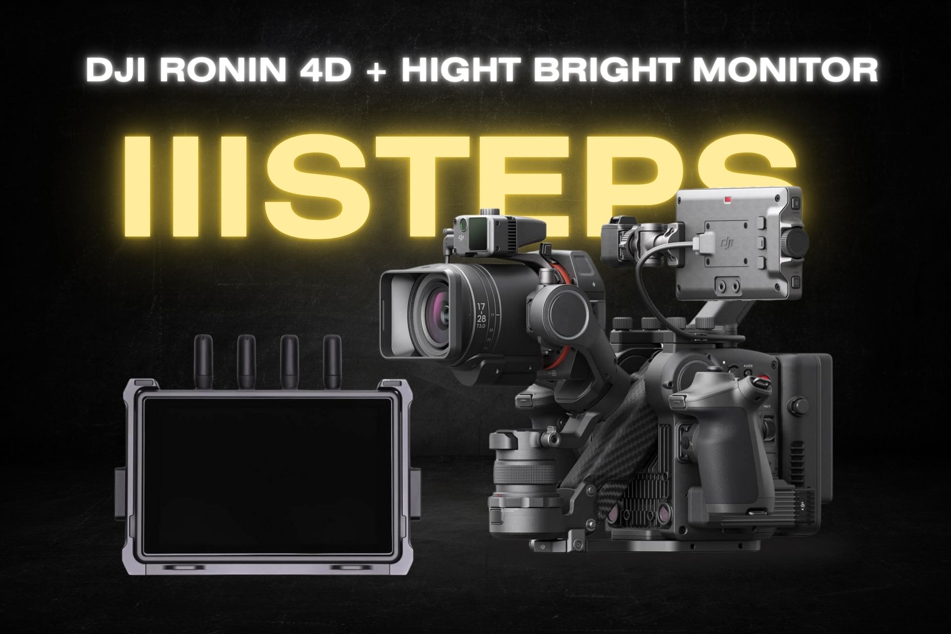 Dji ronin 4d 8k combo with high-bright monitor