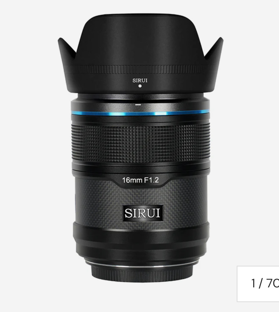 Sirui sniper 16mm f1.2 af sony e