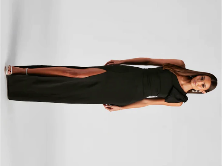 One shoulder mermaid with bow