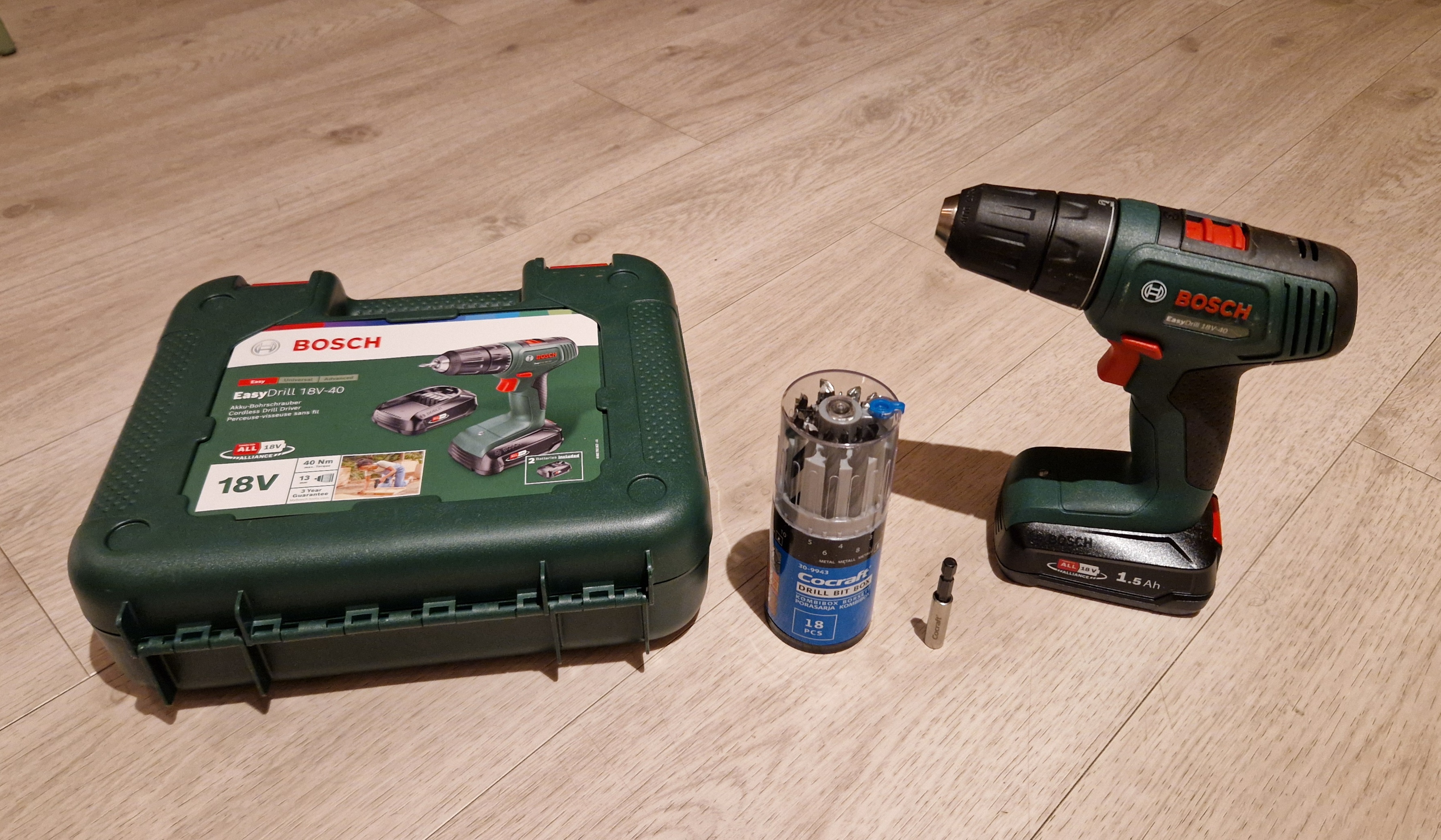 Bosch easydrill drill + borsett