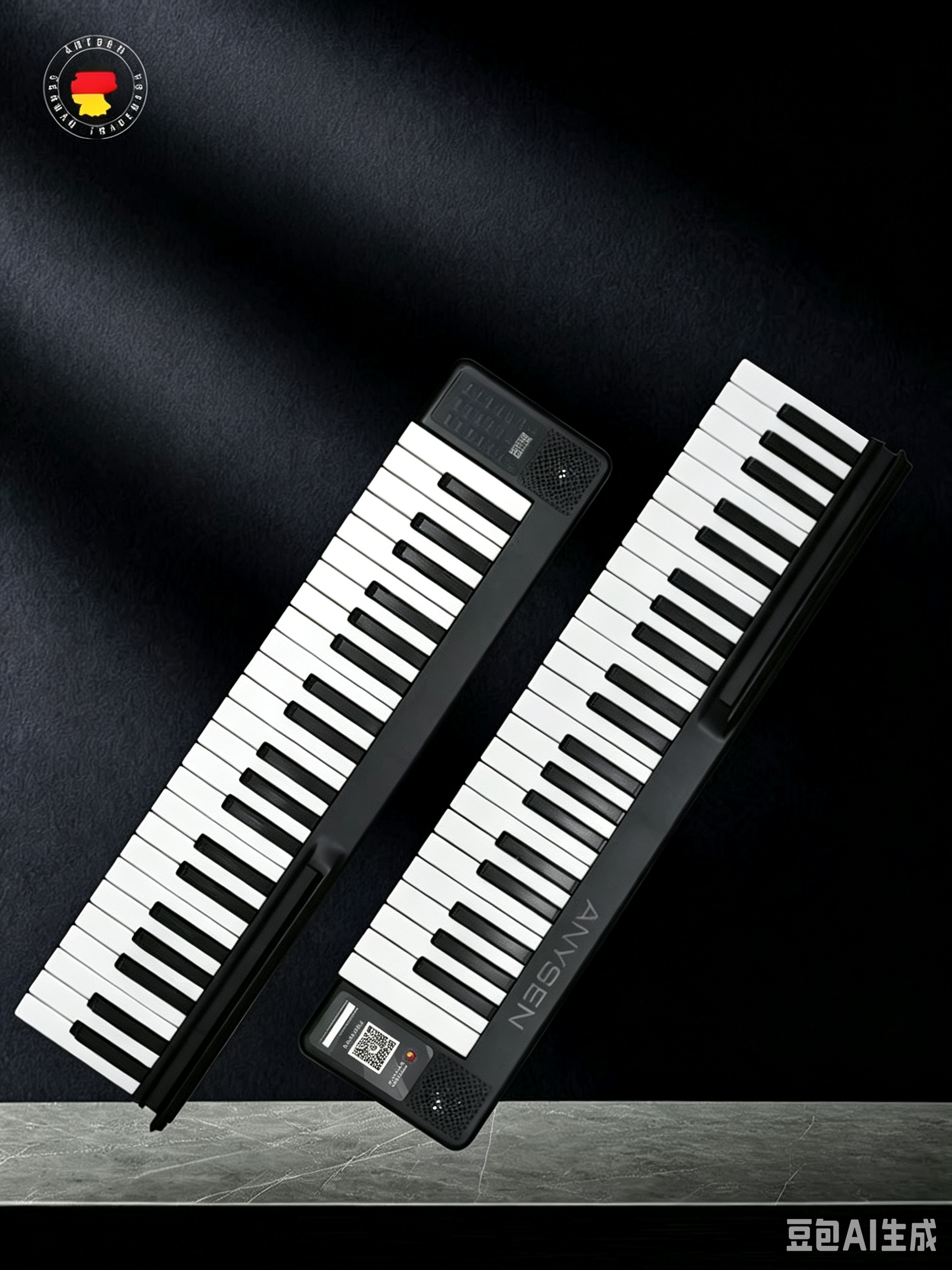 Hopfällbart digitalpiano med 88 tangenter