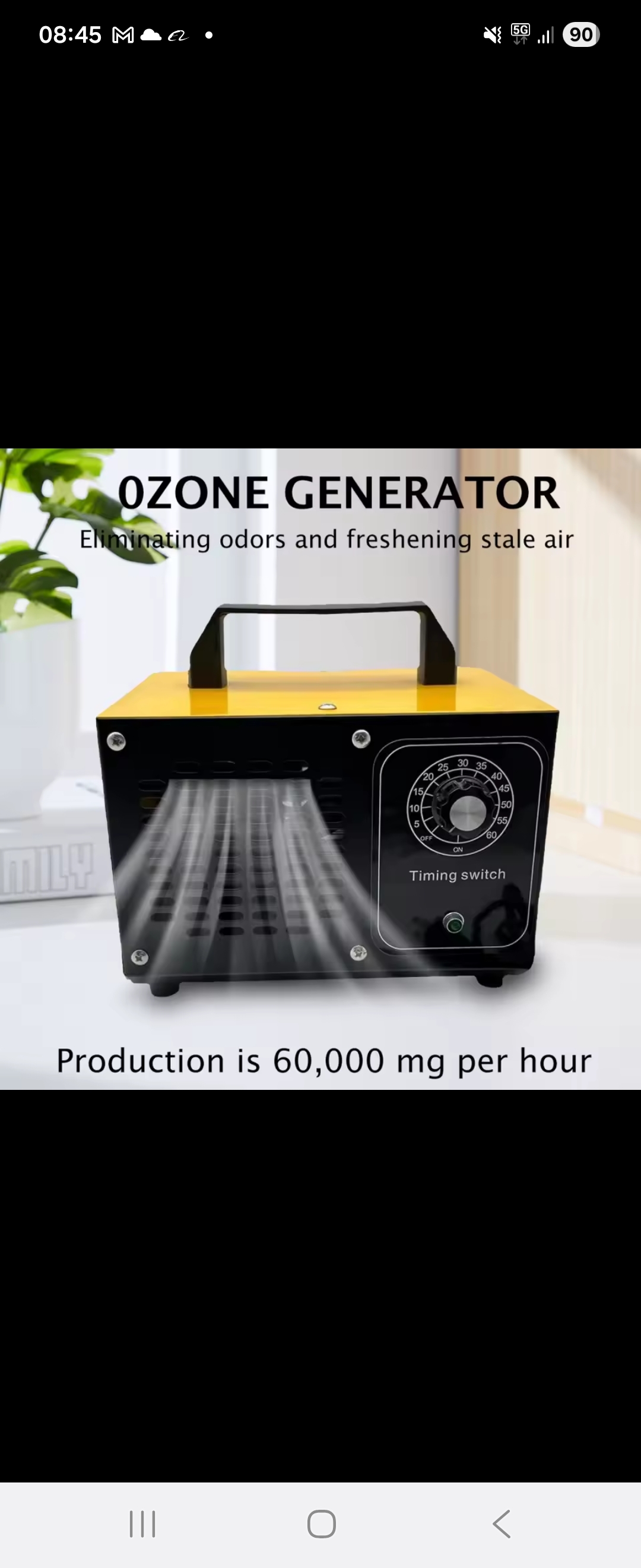 Ozonmaskin, ozongenerator, 300 m2