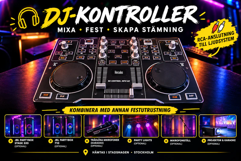 DJ-kontroller för fest & hemma-DJ – Hercules DJ Control MP3 E2