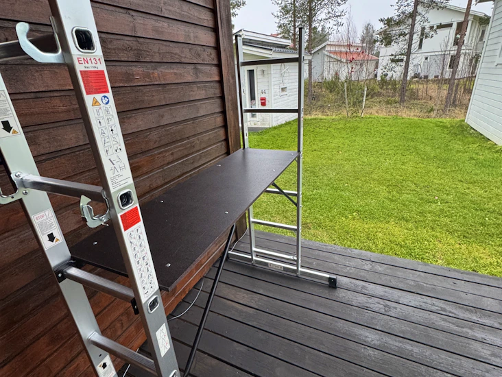 Smidig byggställning för inomhus el utomhus