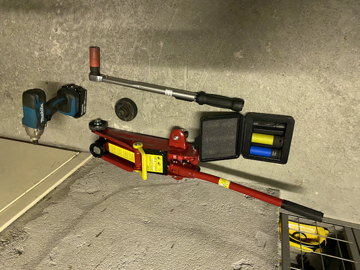 Komplett kit for hjulskift