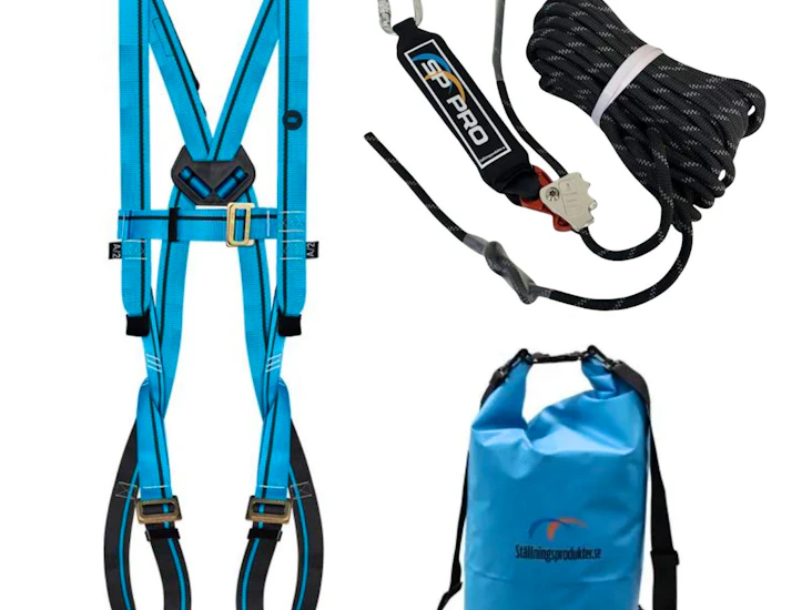 Fallskyddspaket med extra lång lina 30m