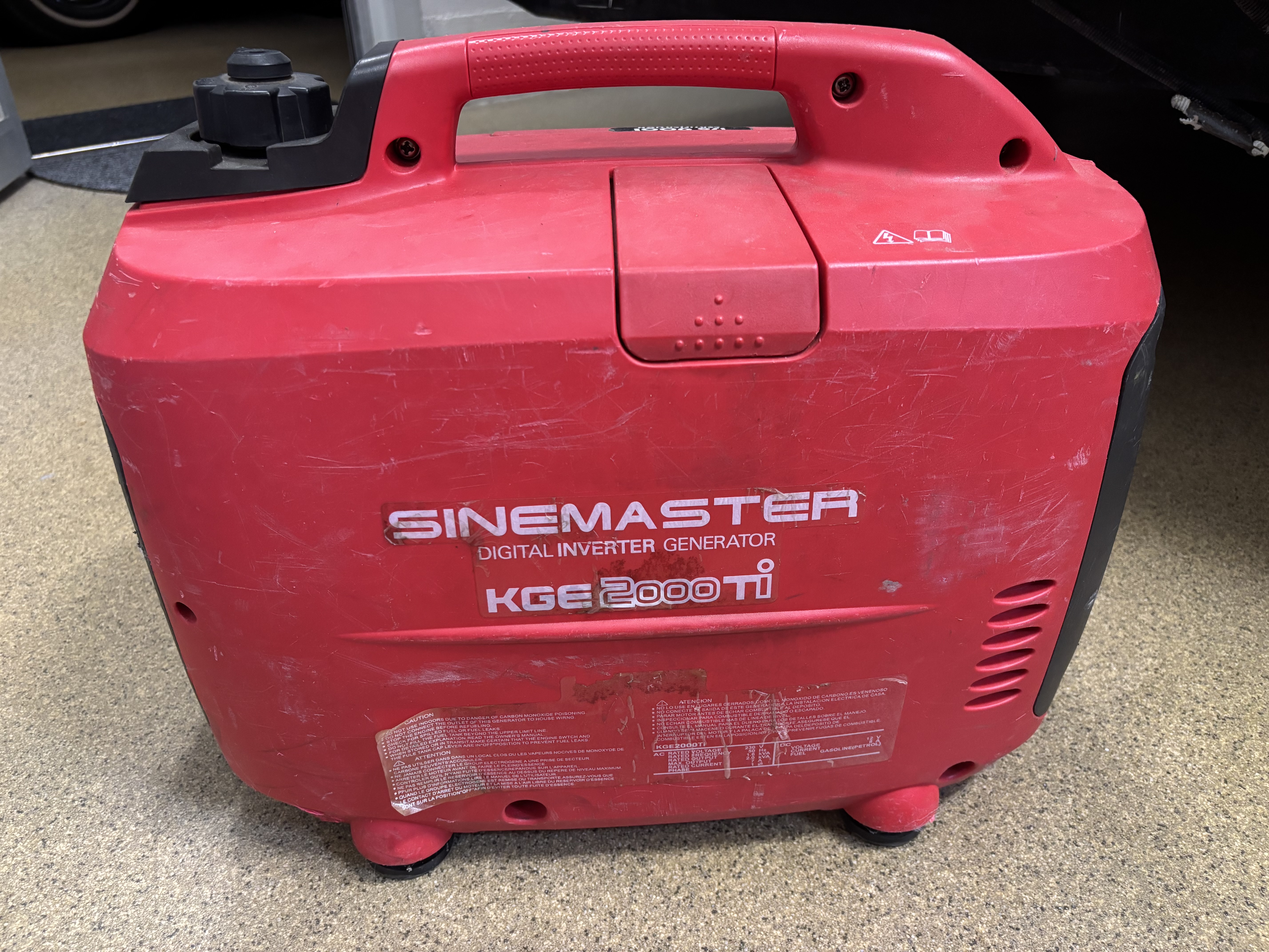 Tystgående digitalt inverter-elverk 2000w (kipor kge 2000 ti)