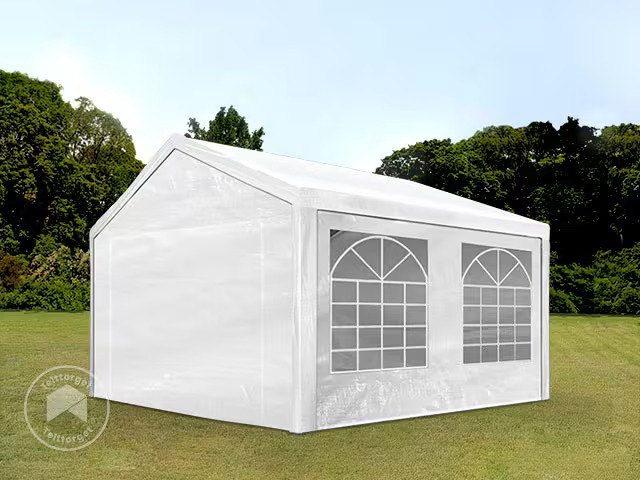 4x5 m partytelt, pe-presenning, hvit