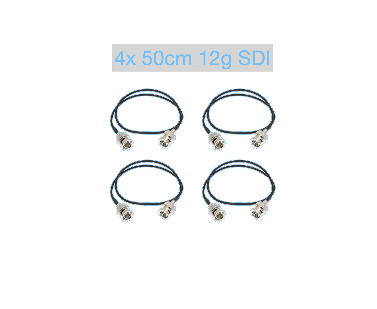 4x 50cm 12g sdi alvin cable