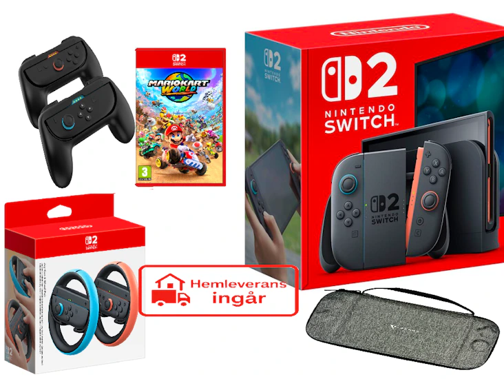 Nintendo switch 2 + mario kart world – komplett gamingpaket!