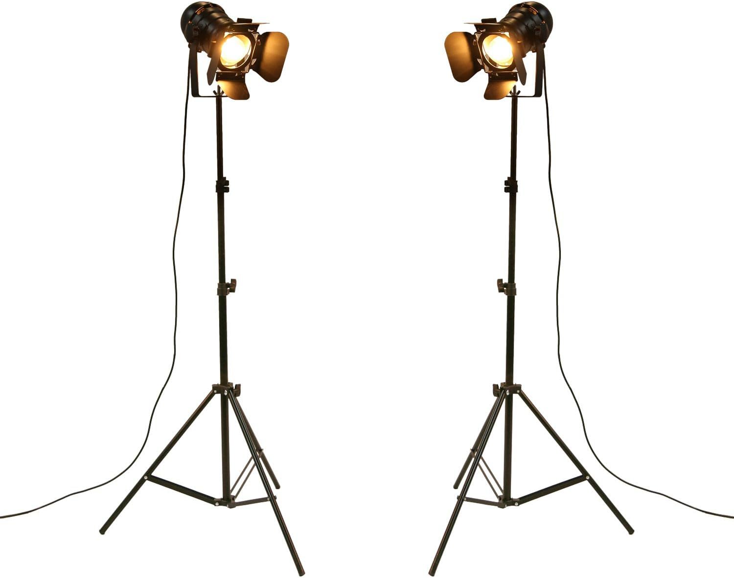 2x vintage industrial retro floor lamp lights