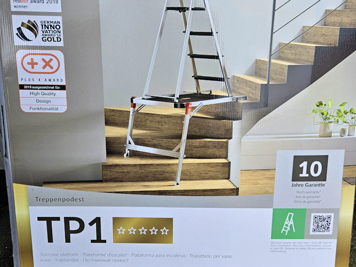 Plattform för trappa - hailo tp1 – stabil arbetsplattform i trappa