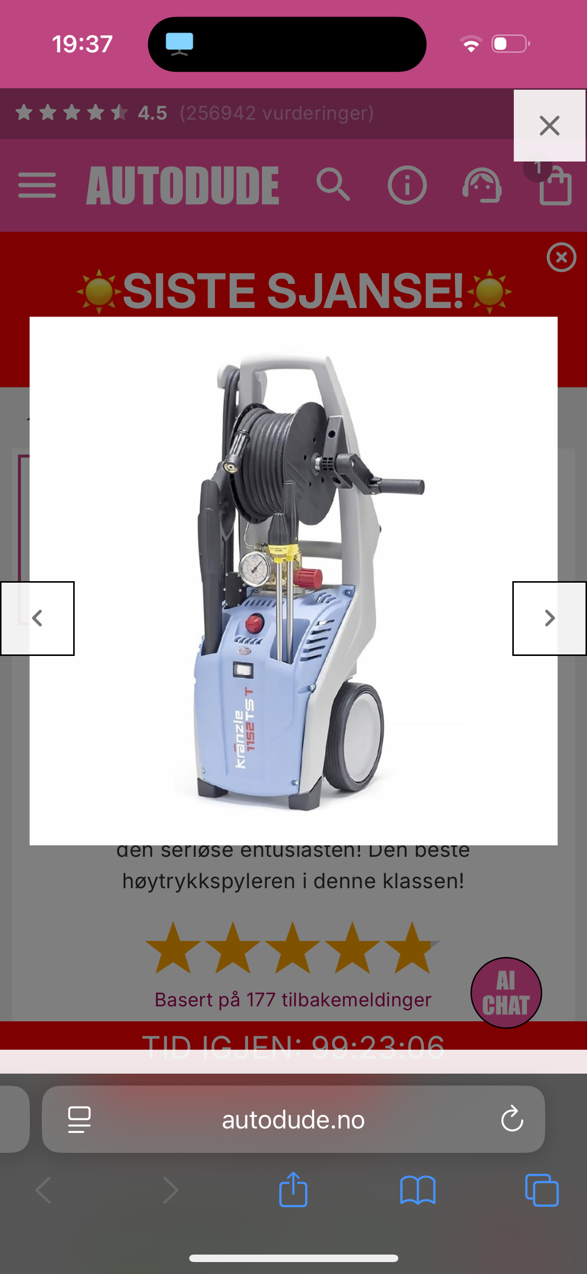Komplett med skumkanon  kränzle k1152 tst qc, 