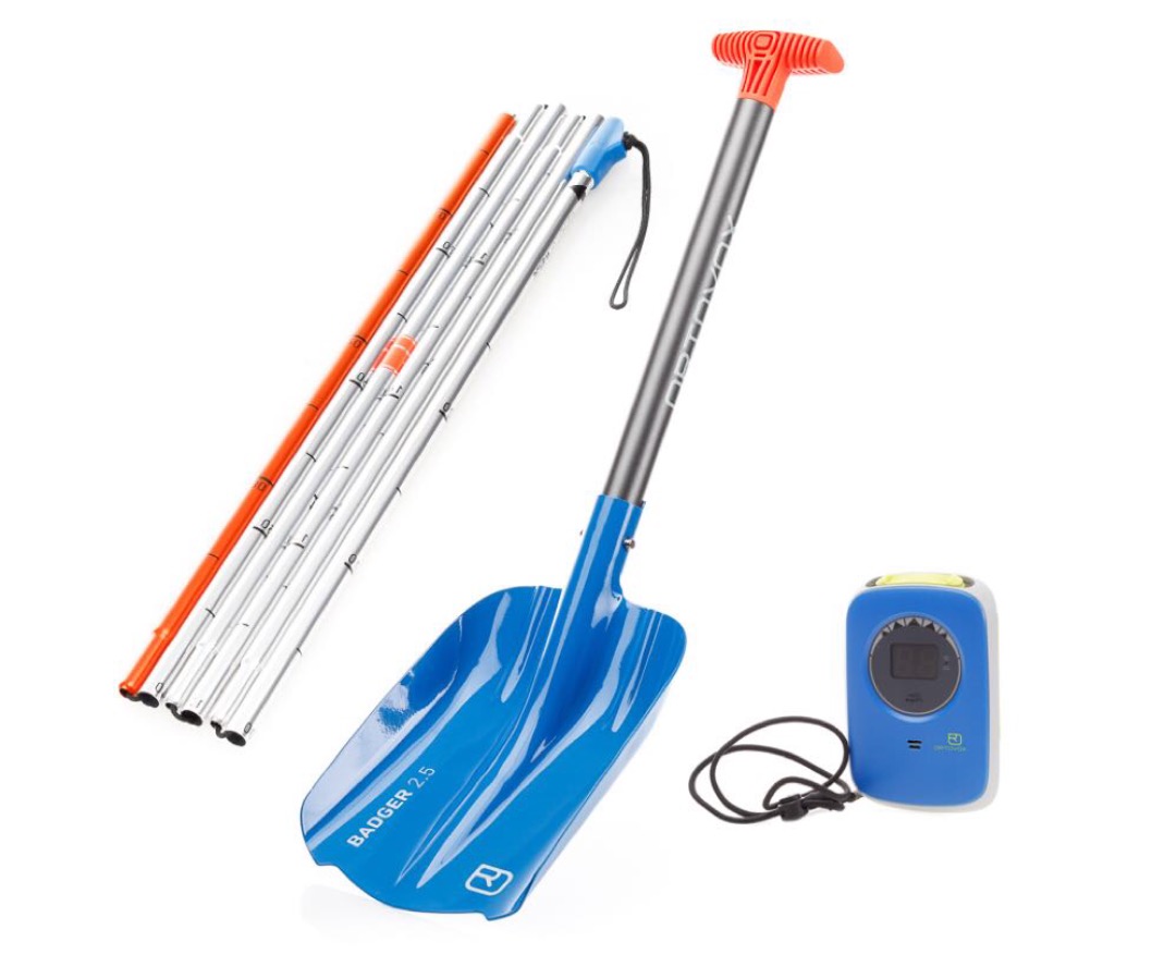 Lavinutrustning spade, sond, transciever