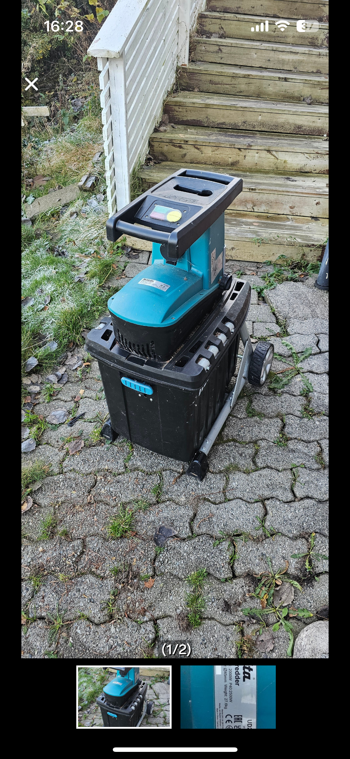 Kraftig makita kompost kvern