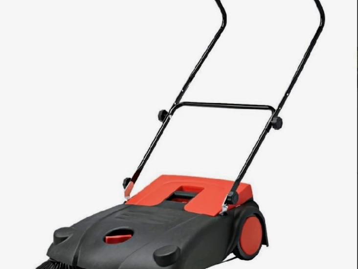 Hånddrevet feiemaskin med oppsamler!