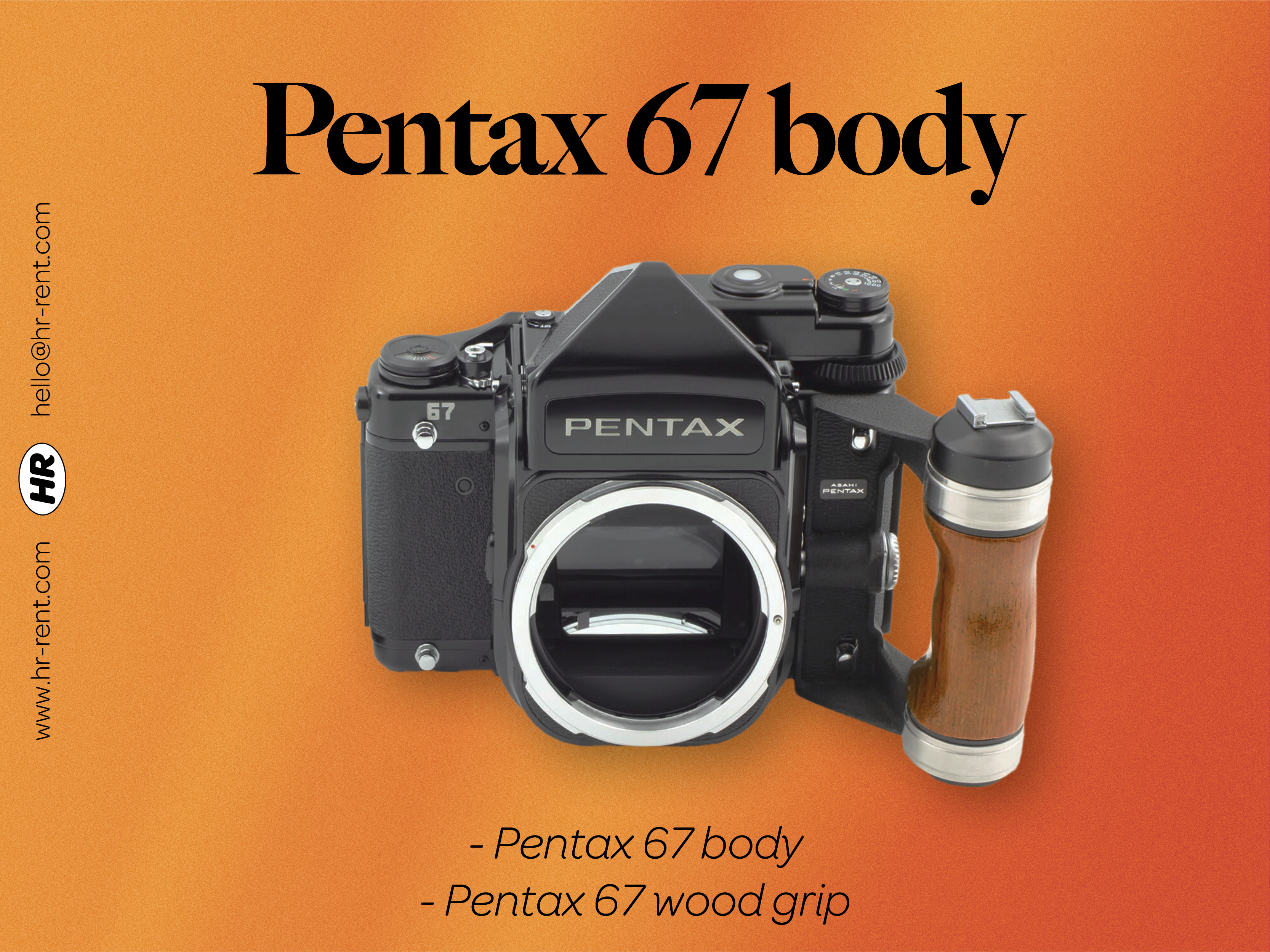 Pentax 67 body + wood grip