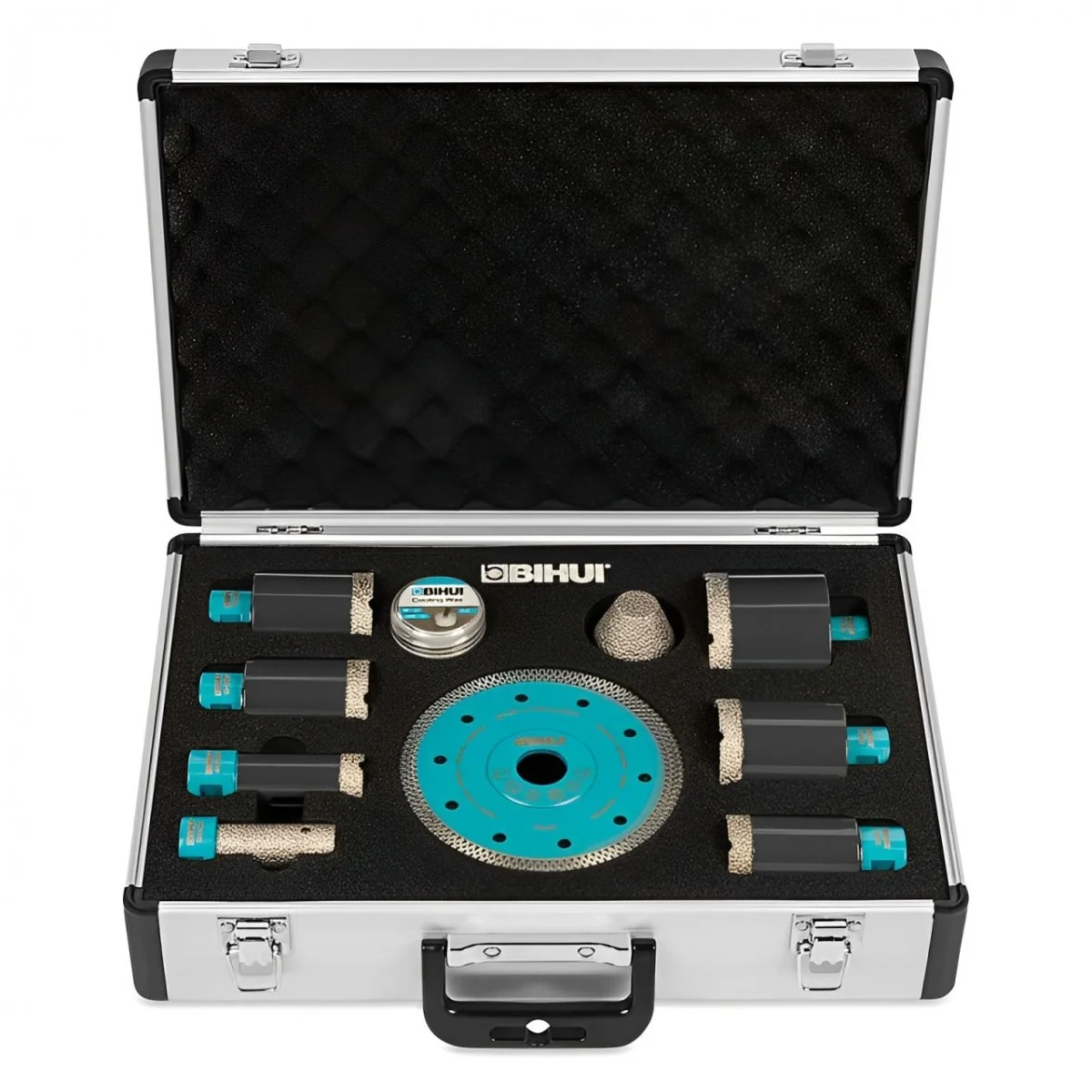 Bihui professionellt set diamantborr / hålsågar m14 för klinker (25-120mm)
