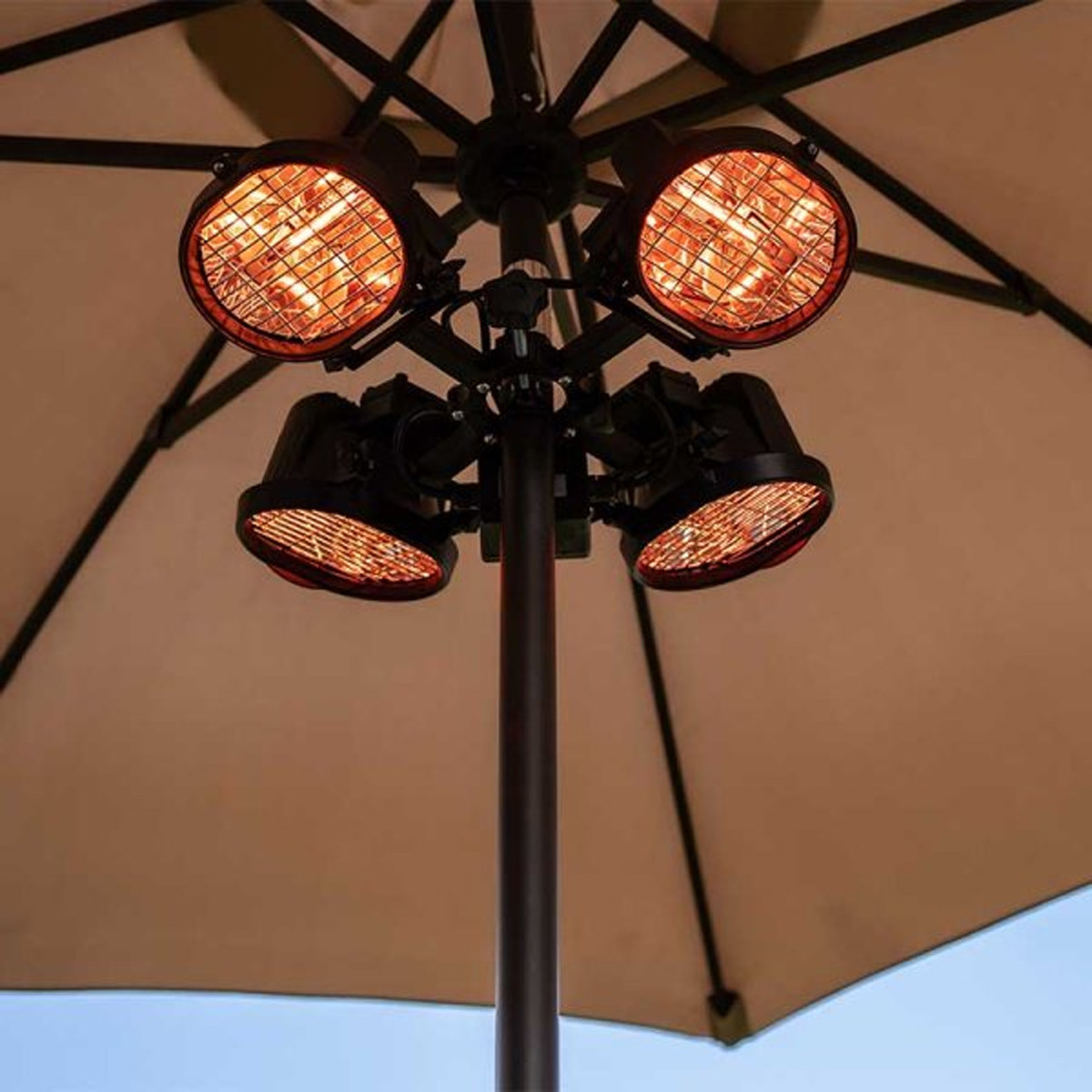 2x 4-head outdoor tent & gazebo heater