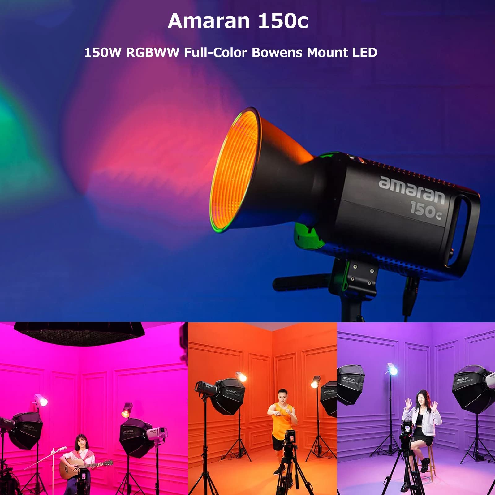 Aputure amaran 150c with light mini dome softbox 