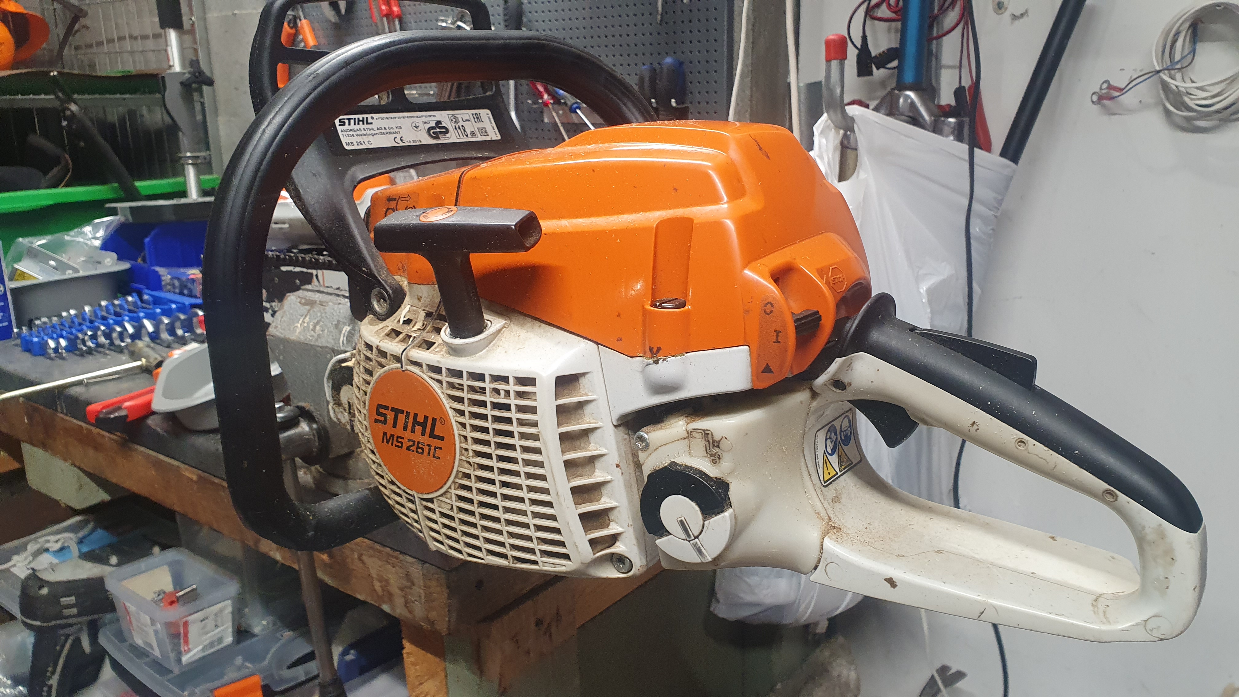 Proff bensindrevet motorsag stihl ms 261 c
