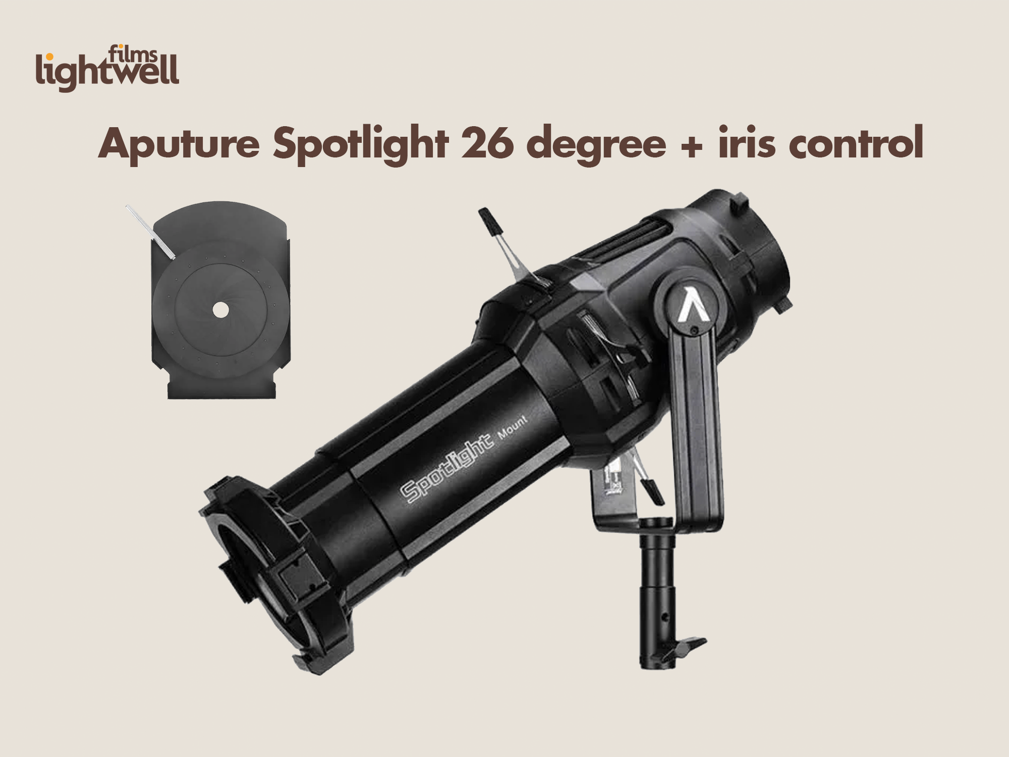 Aputure 26° spotlight mount + iris
