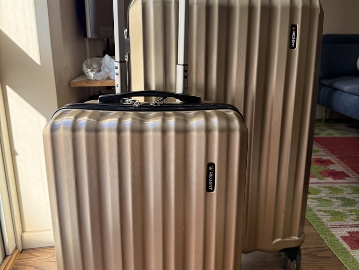 Stor resväska och handbagage